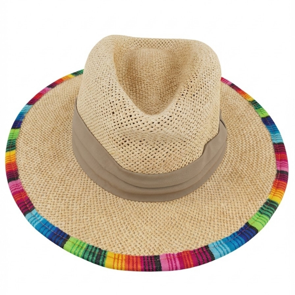Milani Tan and Beige Straw Hat Beach Resortwear Summer Pool Vacation